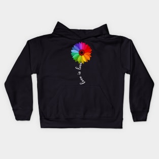 Love Is Love Love Daisy LGBT Rainbow Gay Lesbian Shirt Kids Hoodie